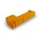 Canapé D'angle Droit "kendal", 5 Places, Orange, Velours