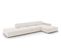 Canapé D'angle Droit "jodie", 5 Places, Beige Clair, Tissu Structurel