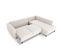 Canapé D'angle Droit Convertible "caro", 5 Places, Beige Clair, Tissu Structurel