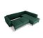 Canapé D'angle Droit Convertible "caro", 5 Places, Vert, Tissu Structurel