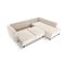 Canapé D'angle Droit Convertible "caro", 5 Places, Beige Clair, Velours