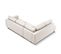 Canapé D'angle Gauche Convertible "caro", 5 Places, Beige Clair, Tissu Structurel