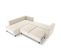 Canapé D'angle Gauche Convertible "caro", 5 Places, Beige Clair, Velours