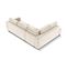 Canapé D'angle Gauche Convertible "caro", 5 Places, Beige Clair, Velours