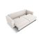 Canapé Convertible Avec Coffre De Rangement "caro", 3 Places, Beige Clair, Tissu Structurel