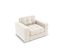 Fauteuil "justin", 1 Place, Beige Clair, Velours