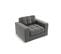 Fauteuil "justin", 1 Place, Gris Clair, Velours