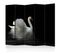 Paravent 5 Volets "swan Black et White" 172x225cm