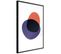 Affiche Murale Encadrée "white, Orange, Violet And Black" 40 X 60 Cm Noir