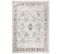 Tapis Salon Vintage Marron Crème Gris Bordé 160x220 Valley