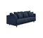 Canapé Droit Fixe 4 Places Constance - Tissu Bleu Classique - L 212 X P 93 Cm