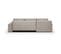 Canapé D'angle Convertible Réversible + Coffre Tissu Beige L 289 X P 94/188 X H 88 Cm Indian