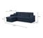 Canapé D'angle Convertible/réversible 3 Places Roman - Tissu Bleu Foncé - L235 X H81 X P 85/153 Cm