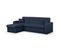 Canapé D'angle Convertible/réversible 3 Places Roman - Tissu Bleu Foncé - L235 X H81 X P 85/153 Cm