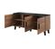 Buffet Décor Chêne Et Noir Mat 3 Portes 150 Cm Colin