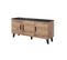 Buffet Décor Chêne Et Noir Mat 3 Portes 150 Cm Colin