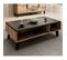 Table Basse Style Chêne et Noir 110 Cm Colin