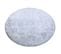 Tapis De Lavage Moderne Lapin Circle Shaggy, Antidérapant Gris / Ivoire Cercle 80 Cm