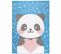 Tapis Enfant Bébé Bleu Blanc Rose Gris Panda 120 X 170 Cm Jolly