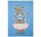 Tapis Enfant Bébé Bleu Gris Rose Hippopotame 140 X 200 Cm Jolly