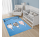 Tapis Enfant Bébé Bleu Gris Blanc Rose Chatons Danseuses 120 X 170 Cm