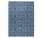 Tapis Sizal Sion Géométrique, Diamants 21778 Tissé à Plat Bleu Foncé / Ecru 160x220 Cm