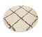 Tapis Fluffy 2373 Cercle Shaggy Treillis - Crème / Beige Cercle 160 Cm