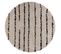 Tapis Fluffy 2371 Cercle Shaggy Rayures - Crème / Anthracite Cercle 120 Cm