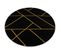 Tapis Emerald Exclusif 1012 Cercle - Glamour, Élégant Marbre, Géométrique Noir / O Cercle 200 Cm