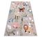 Tapis Fun Africa Pour Enfants, Animaux, Afrique Beige  80x150 Cm