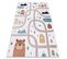 Tapis Fun Polar Pour Enfants Rues, Forêt, Crème 180x270 Cm