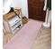 Tapis De Couloir Santa Fe Rose Pâle 60 Plaine Couleur Unie 70x430 Cm