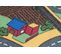 Tapis Rebel Roads Playtime 95 Petite Ville, Antidérapant Pour Enfants - Gris / Vert  95x133 Cm