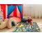 Tapis Rebel Roads Playtime 95 Petite Ville, Antidérapant Pour Enfants - Gris / Vert  95x133 Cm