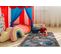 Tapis Rebel Roads Racers 97 Rues, Voitures Antidérapant Pour Enfants - Gris 95x133 Cm