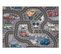 Tapis Rebel Roads Racers 97 Rues, Voitures Antidérapant Pour Enfants - Gris 95x133 Cm