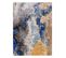 Tapis Lavable Miro 51774.802 Abstraction Antidérapant - Bleu / Beige 80x150 Cm
