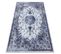 Tapis Lavable Miro 51822.812 Rosette, Cadre Antidérapant - Bleu Foncé  160x220 Cm