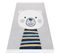 Tapis Yoyo Gd50 Gris/blanc - Ours En Peluche Pour Enfants, Structurelles Et Sensoriell 80x150 Cm