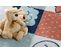 Tapis Yoyo Gd52 Gris / Jaune - Étoiles, Nuages, Patchwork En Peluche Pour Enfants, St 80x150 Cm