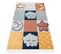 Tapis Yoyo Gd52 Gris / Jaune - Étoiles, Nuages, Patchwork En Peluche Pour Enfants, St 160x220 Cm