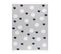 Tapis Yoyo Gd75 Gris / Blanc - Étoiles, Cercles En Peluche Pour Enfants, Structurelle 80x150 Cm