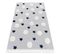 Tapis Yoyo Gd75 Gris / Blanc - Étoiles, Cercles En Peluche Pour Enfants, Structurelle 80x150 Cm