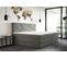 Lit Boxspring 140x200 Cm Verdelux Rangement Et Matelas Ressorts Ensachés En Velours Gris Clair