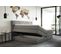 Lit Boxspring 140x200 Cm Verdelux Rangement Et Matelas Ressorts Ensachés En Velours Gris Clair