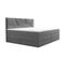 Lit Boxspring 140x200 Cm Verdelux Rangement Et Matelas Ressorts Ensachés En Velours Gris Clair