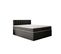 Lit Adulte 140x200 Cm Miami Matelas Ressorts Ensachés Et Surmatelas à Mémoire Velours Gris Foncé