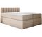 Lit Adulte 200x200 Cm Miami Matelas Ressorts Ensachés Tiroirs  Surmatelas Velours Beige