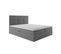 Lit Boxspring 160x200 Cm Top Matelas Ressorts Intégrés, Rangement, Surmatelas En Velours Gris Clair