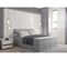 Lit Boxspring 140x200 Cm Prado Avec Rangement Et Matelas Ressorts Ensachés En Velours Gris Clair